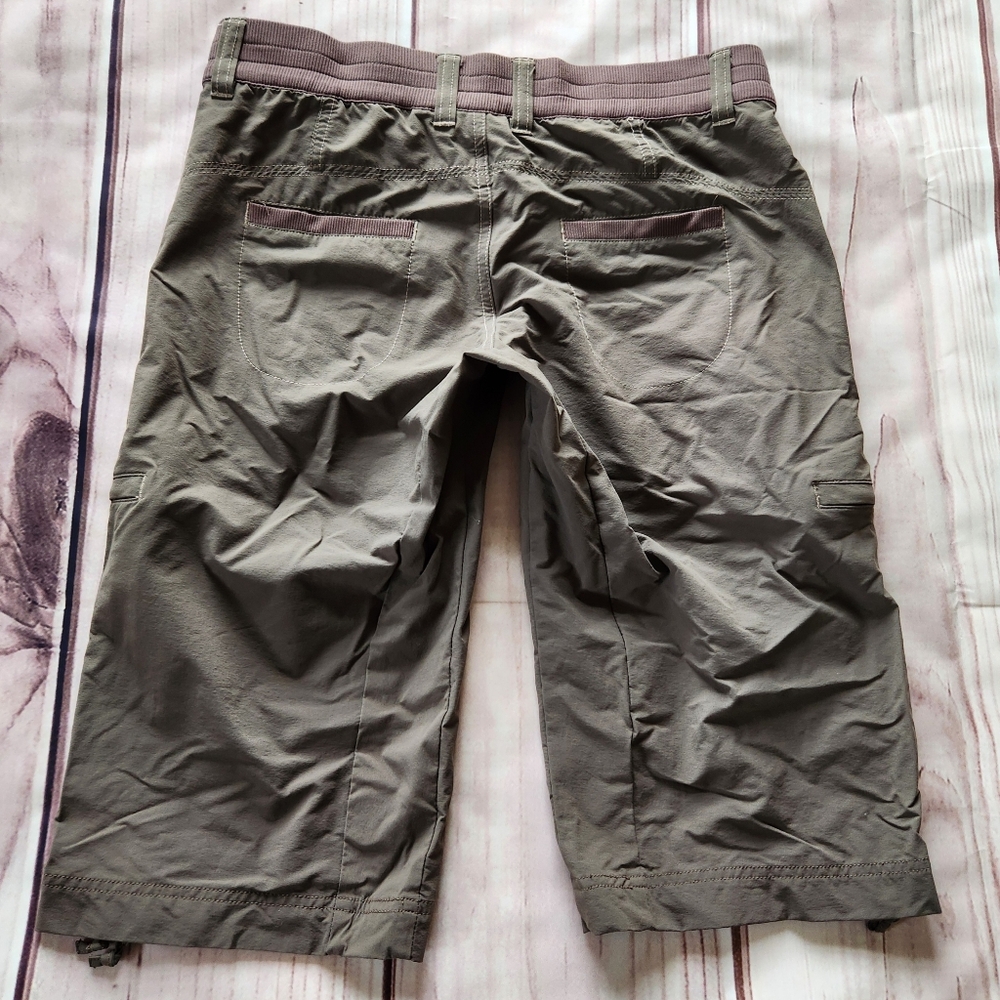 Kuhl "Durango Knicker" Capri Bermuda Cargo Short Khaki Brown | Women's Size 4 - Picture 4 of 10